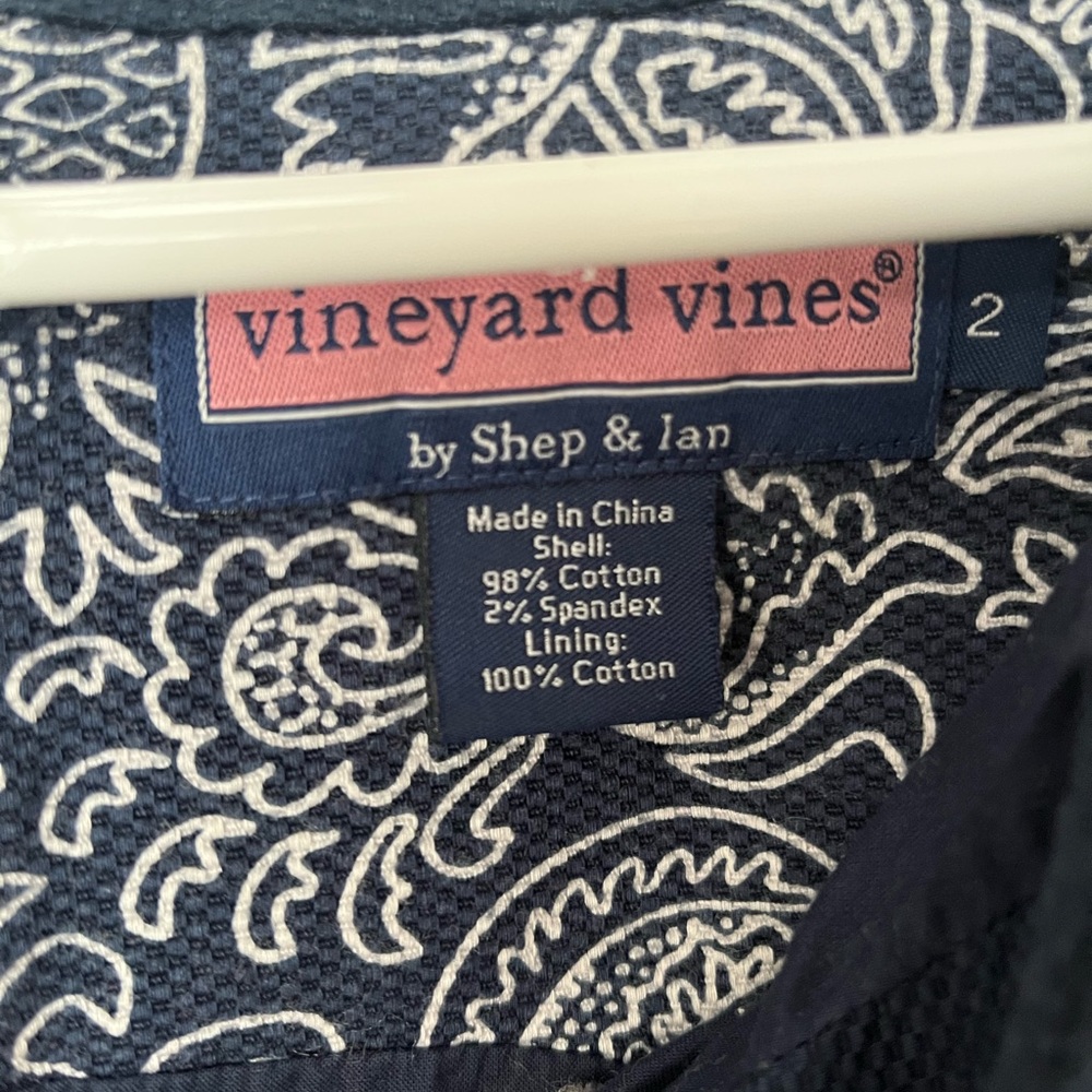 Vineyard vines navy and white dress